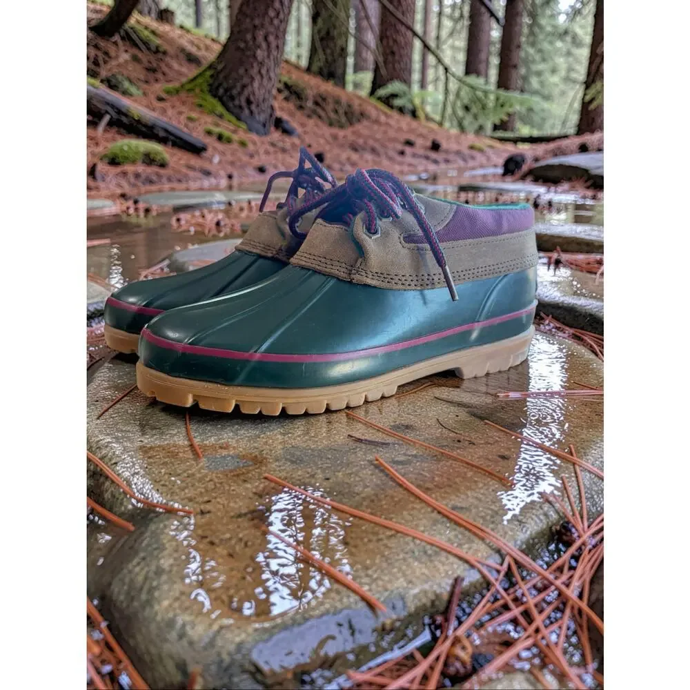 G.H. Bass Ontario Thermolite Duck Shoes Women’s 8 Green Rain Boots